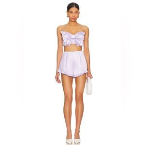 MAJORELLE Siren Strapless Top in Powder Purple